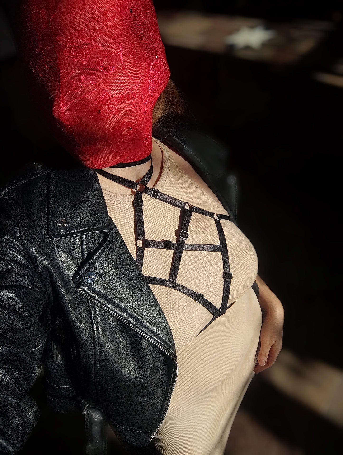 Harness outfit aesthetic, Body harness, Ribbon harness, Harness bra, Chest harness, Women harness, Harness lingerie, Open bra