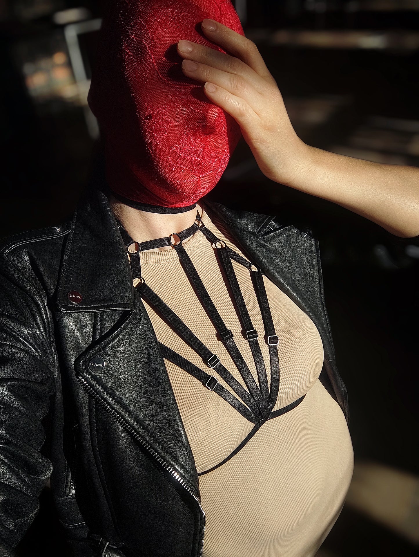 Harness outfit aesthetic, Body harness, Ribbon harness, Harness bra, Chest harness, Women harness, Harness lingerie, Open bra