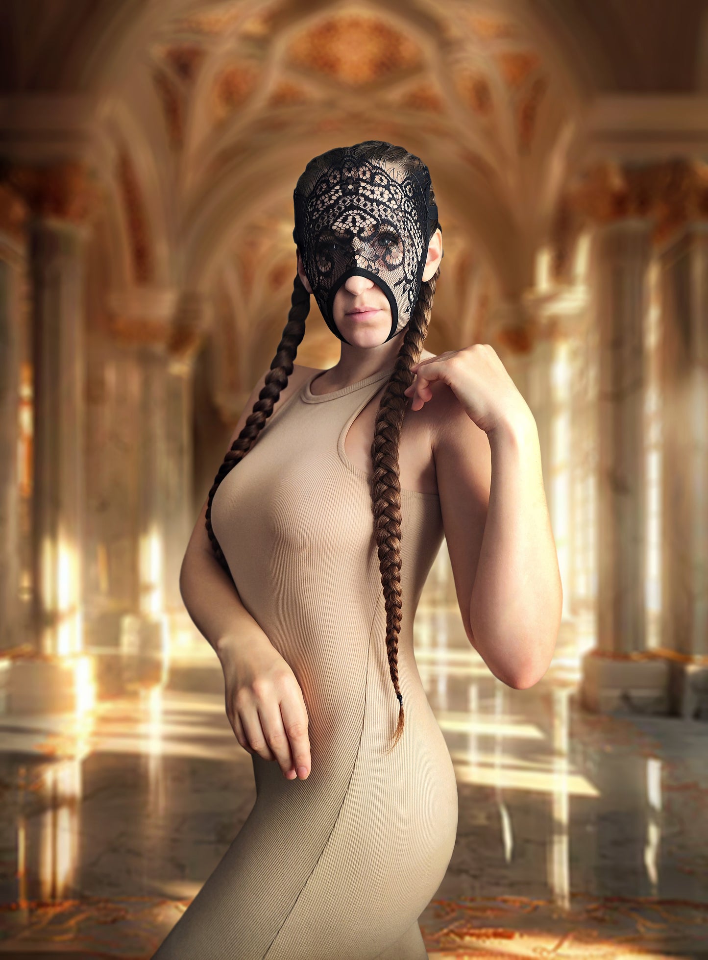 Woman lace mask for pole dance and twerk.Rave mask for party, festival and cosplay.Gothic harness mask for women.Guipure mask for carnival.