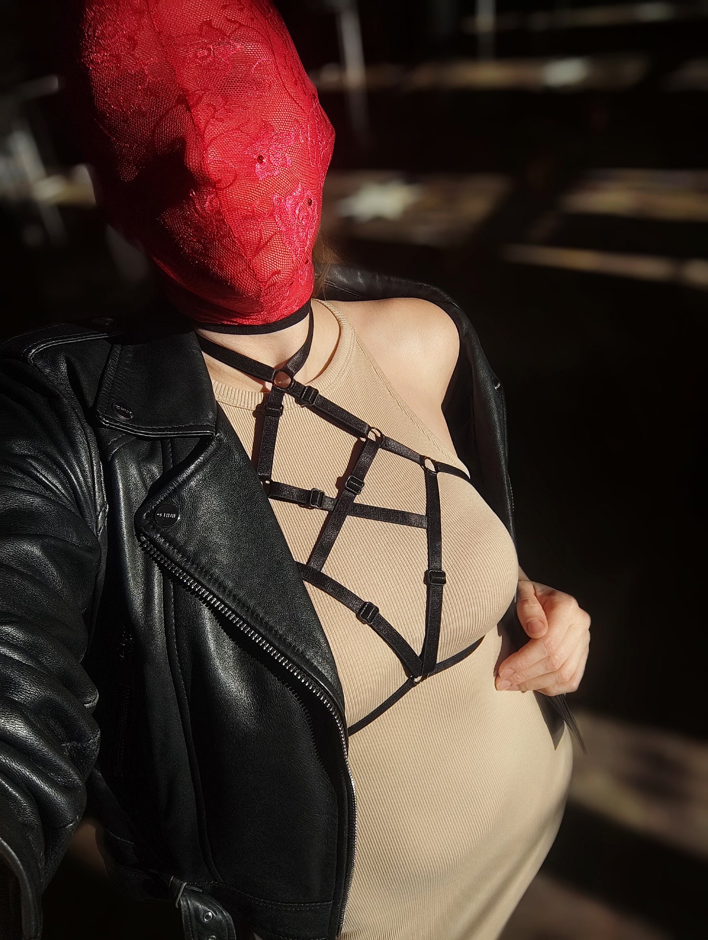 Harness outfit aesthetic, Body harness, Ribbon harness, Harness bra, Chest harness, Women harness, Harness lingerie, Open bra