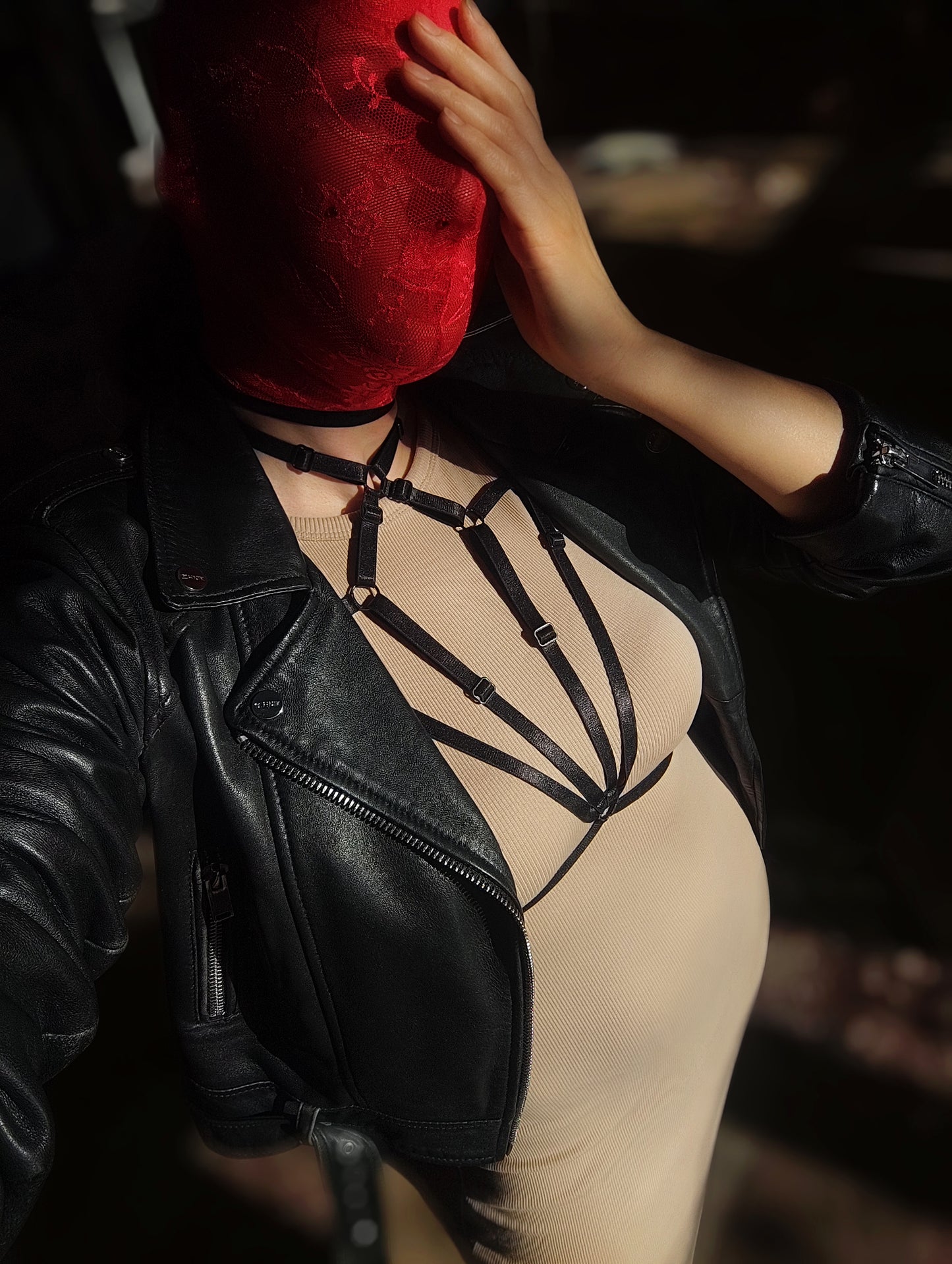 Harness outfit aesthetic, Body harness, Ribbon harness, Harness bra, Chest harness, Women harness, Harness lingerie, Open bra