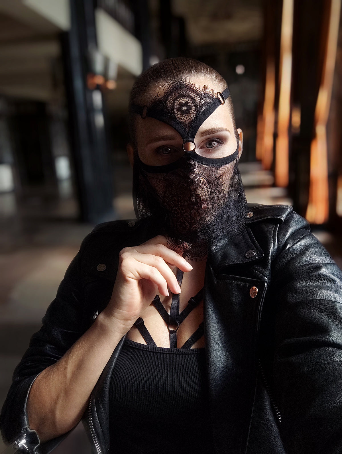 Mask Pole Rave Woman lace mask for pole dance.Rave mask for party, festival and cospl ...