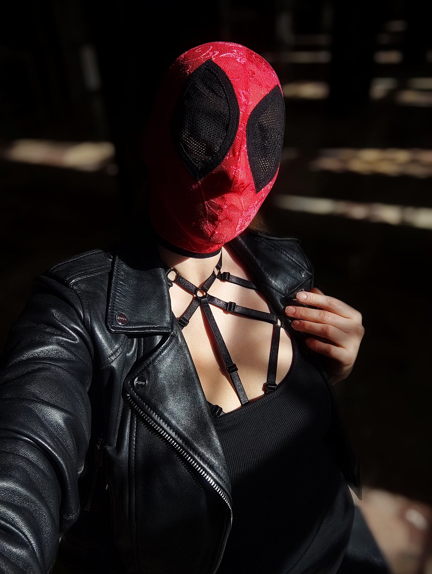 Woman lace mask for pole dance and twerk.Rave mask for party, festival and cosplay.Gothic harness mask for women.Guipure mask for carnival.